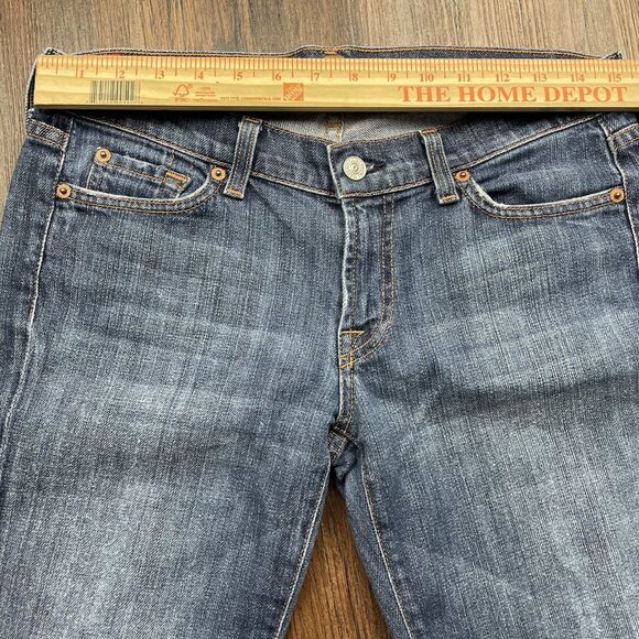 7 For All Mankind Womens Bootcut Jeans 29 Blue Mid Rise Med Wash Stretch Denim - Picture 7 of 11